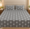 Gold Lace King Size Bedsheet | Premium Percale Cotton Printed Bedsheet